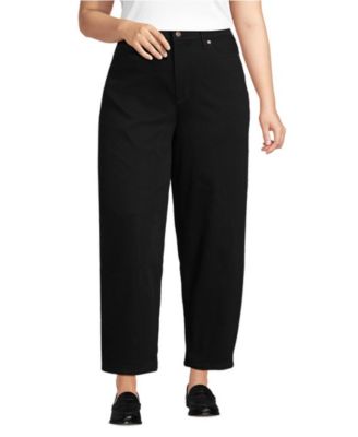 Women's Denim High Rise Barrel Leg Ankle Jeans