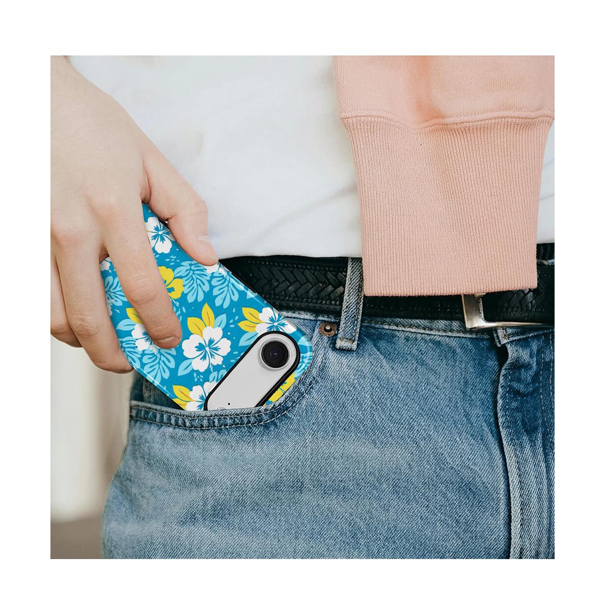 Lamicall Military Grade Dual Layer iPhone Case, Hibiscus Escape Shockproof Anti-Slip Protective Phone Cover