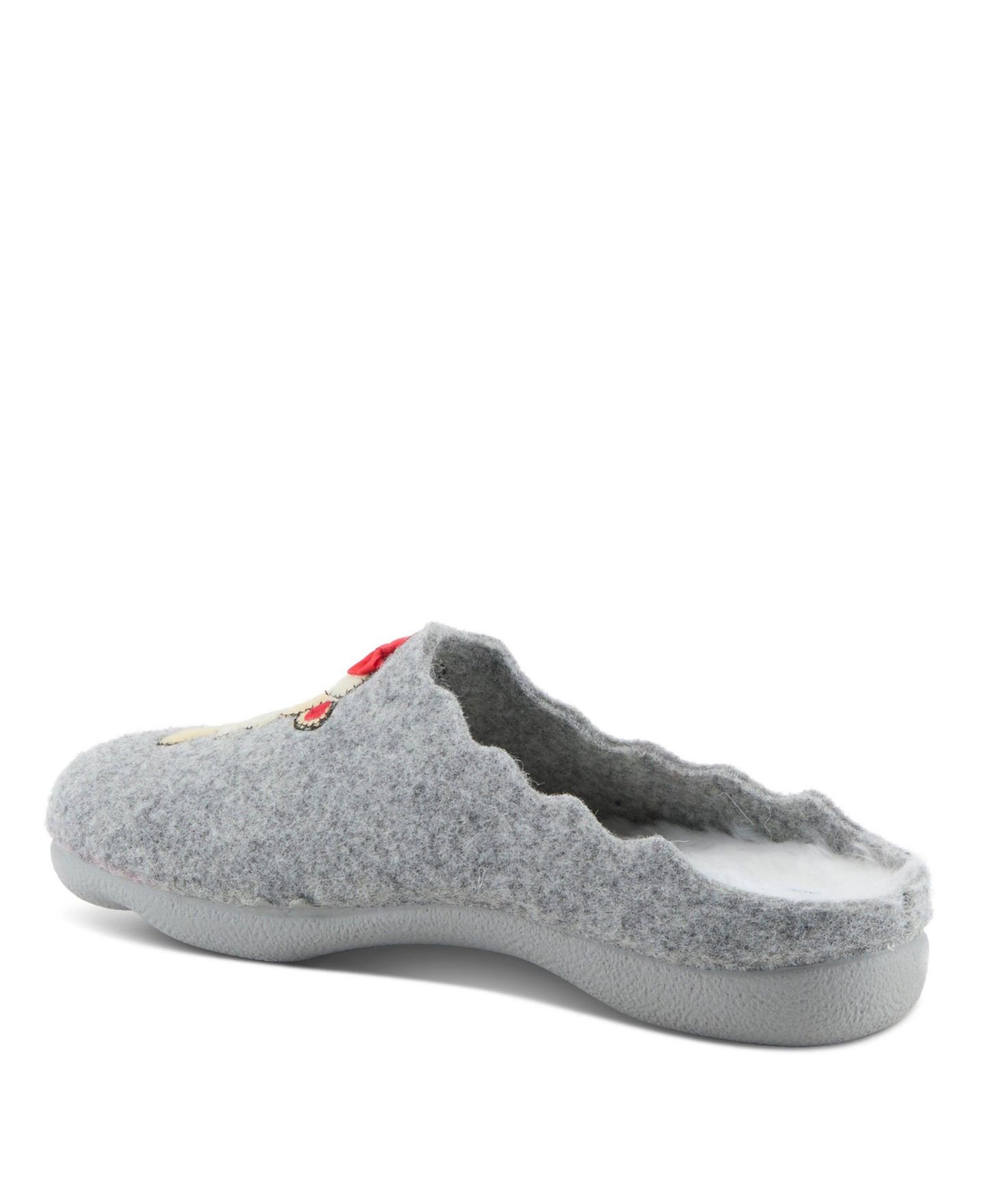 Женские тапочки Flexus Bopeep Felt Slip-on Slippers with Puppy Applique, цвет: Серый разноцветный — фото 8