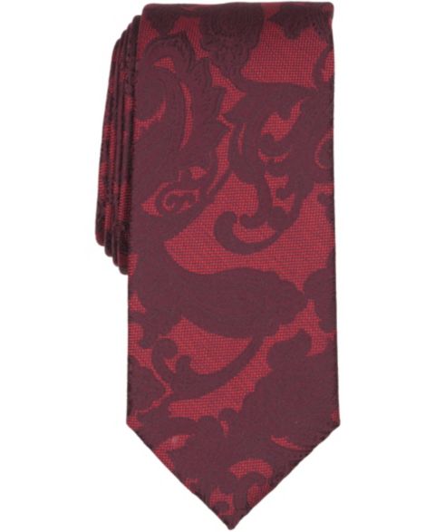 Мужской галстук Perry Ellis Arnstone Paisley Classic Tie, цвет: Бордовый