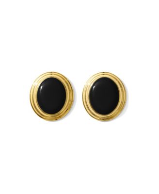 Enamel Gold Studs Earrings