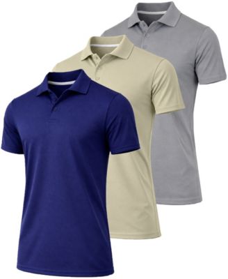 Men's Jump Start Short-Sleeve Regular-Fit Polo Shirt, 3-Pack