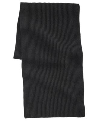Men's Cashmere Ribbed-Knit Straight-Line Scarf, 63"L x 11.5"W