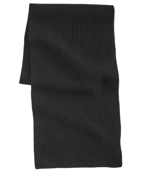 Мужской шарф Club Room Cashmere Ribbed-Knit Straight-Line, 63"L x 11.5"W, цвет: Чёрный