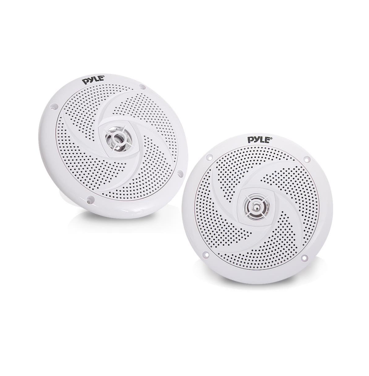 Pyle 240W 6.5" Waterproof and Weather Resistant Marine Speakers, 2-Piece Set - White
