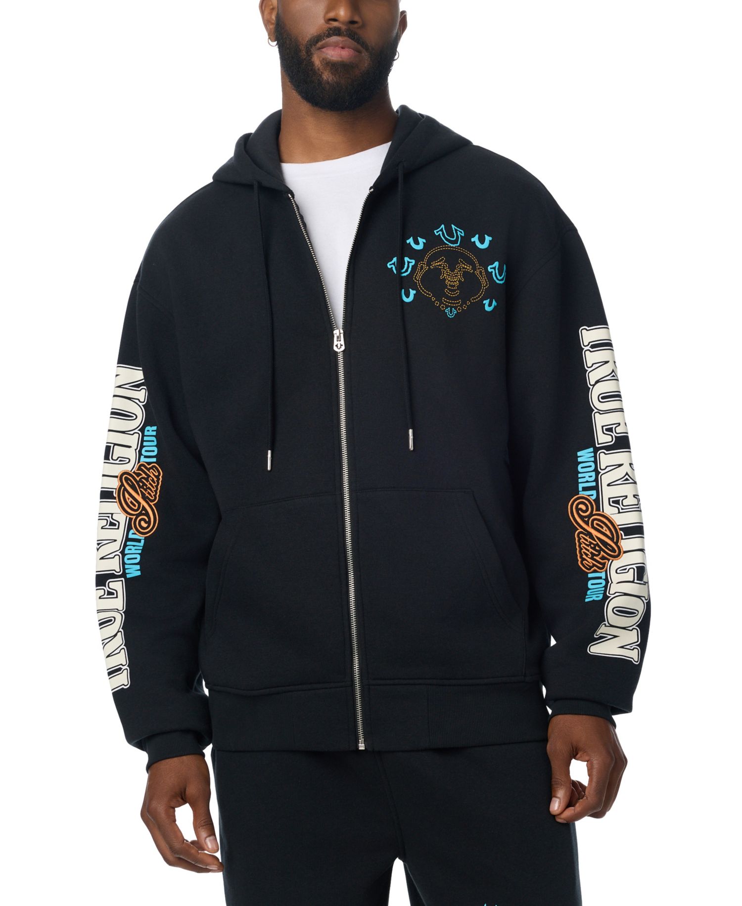 Men's Southwest Full-Zip Graphic Embroidered Hoodie