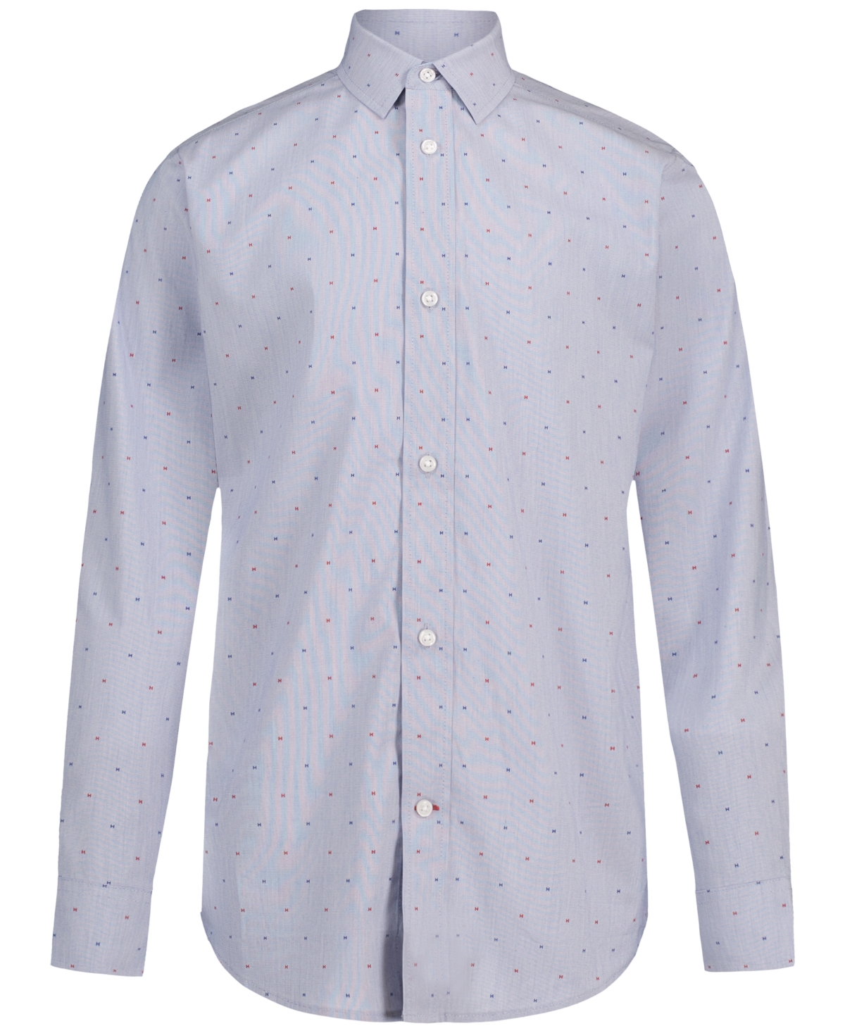 Tommy Hilfiger Men's Stretch H-Print Long-Sleeve Dress Shirt