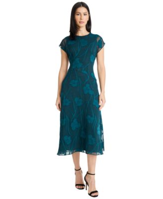 Women's Floral A-Line Midi Dress