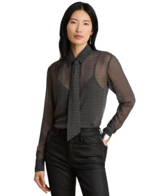 Women's Kristy Plaid Chiffon Blouse