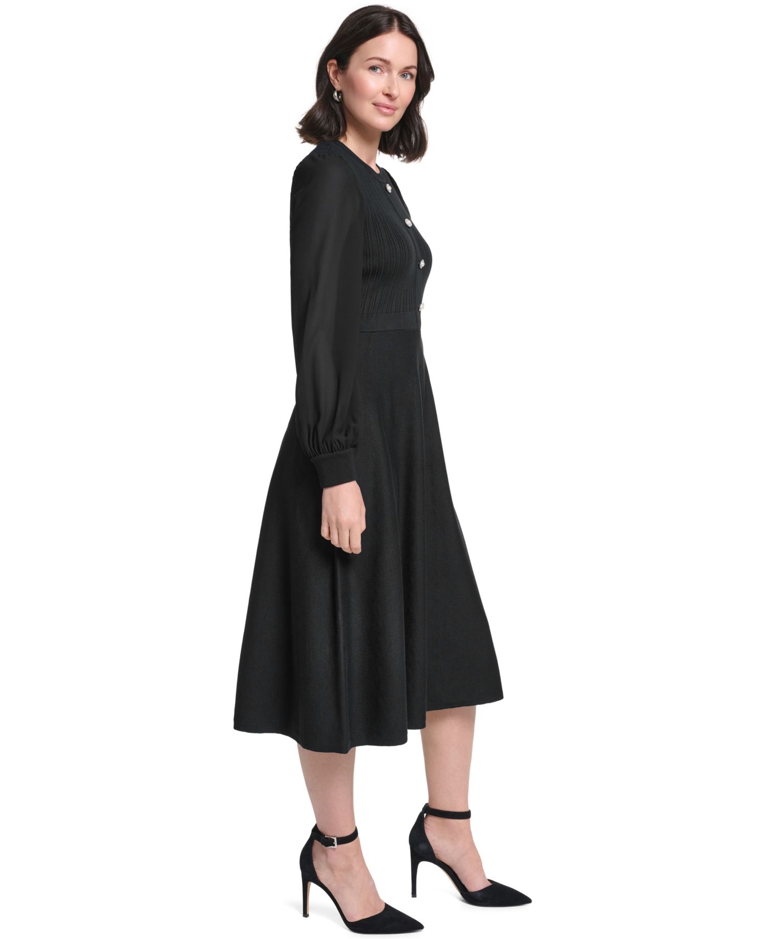 Women's A-Line Midi Sweater Dress
