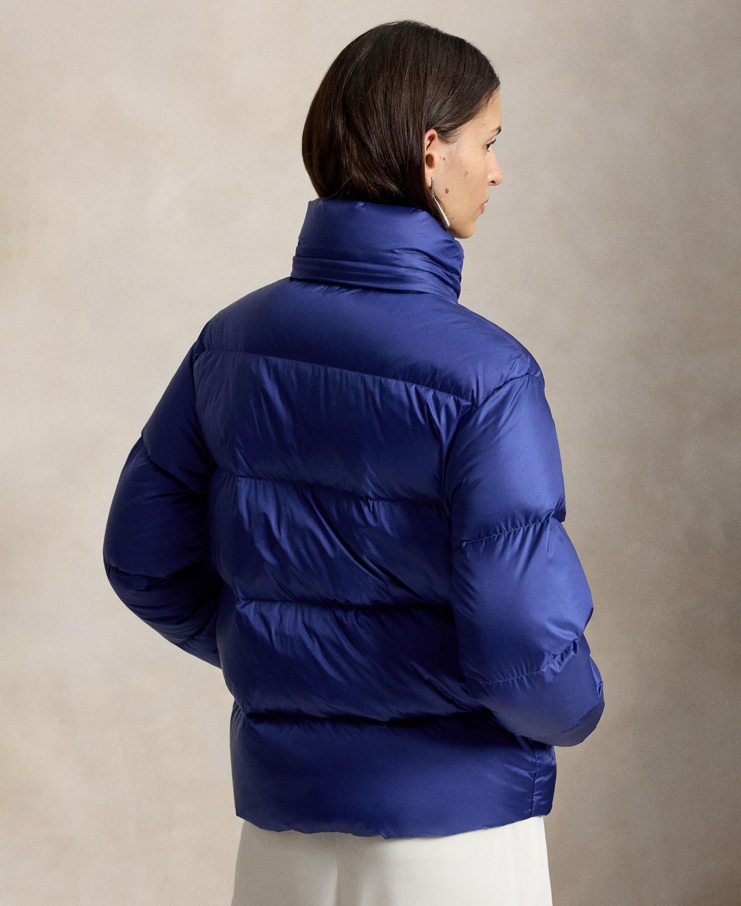 Женская куртка Polo Ralph Lauren Water-Resistant Long-Sleeve Quilt, цвет: Синий — фото 5