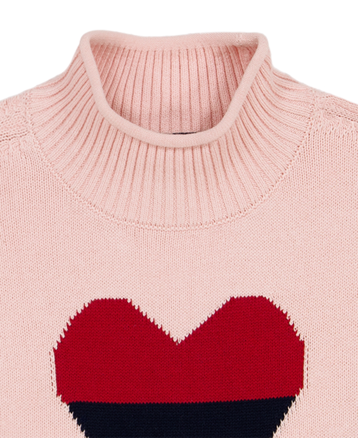 Tommy Hilfiger Women's Intarsia Heart Mock Neck Sweater