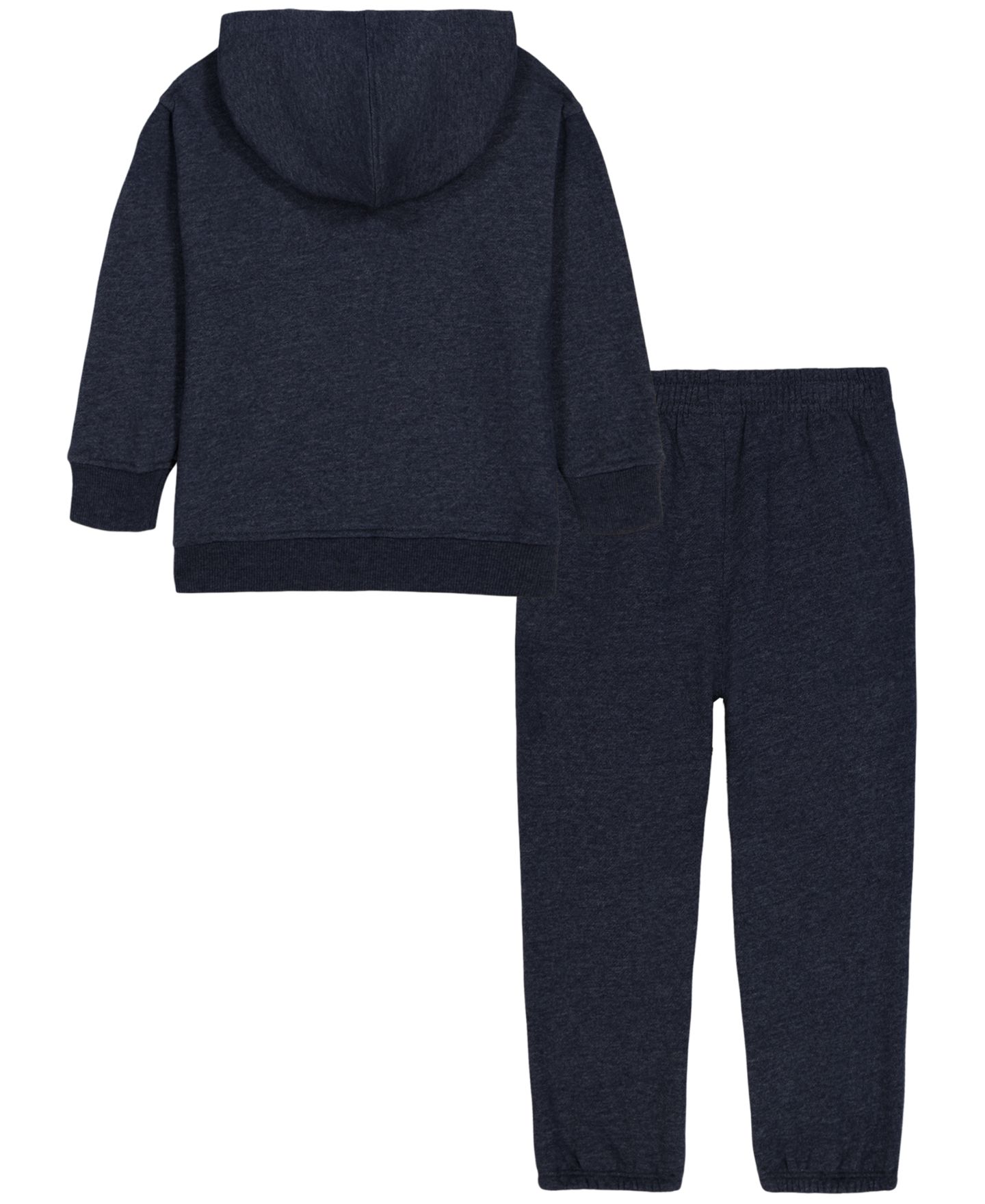 Детский комплект Calvin Klein: флисовое худи с капюшоном и джоггеры, 2T-7, цвет: Синий — фото 2