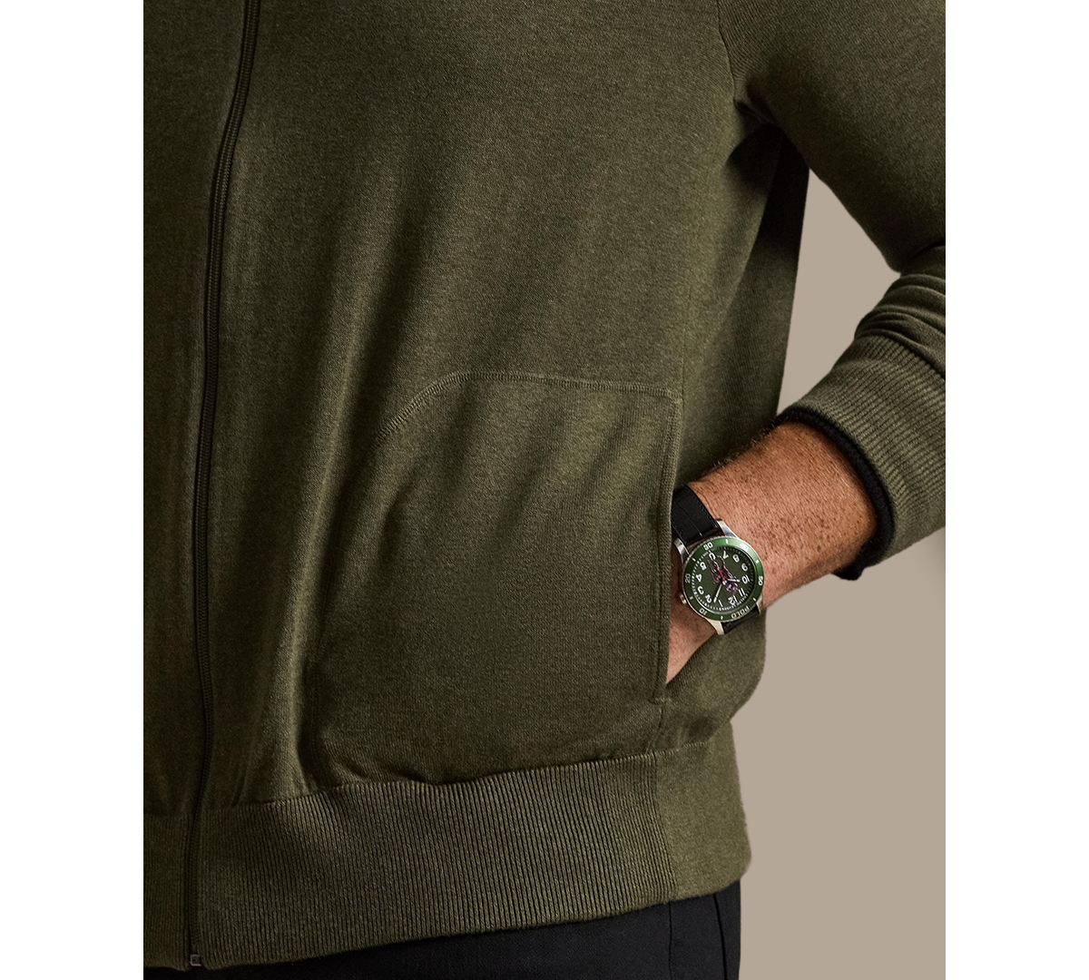 Polo Ralph Lauren Men's Big & Tall Hybrid Full-Zip Mockneck Channel-Quilted Cardigan