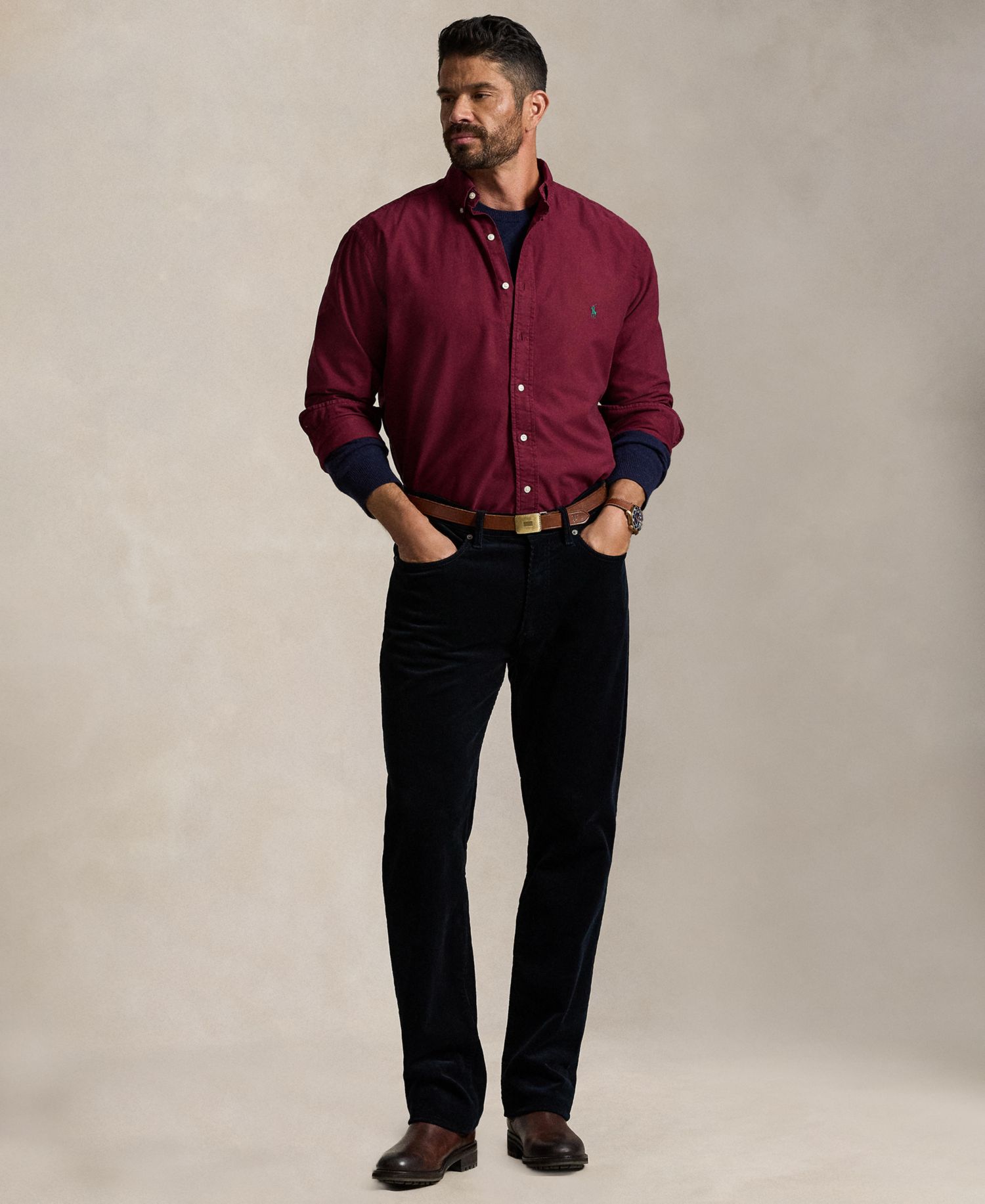 Men's Big & Tall Garment-Dyed Oxford Shirt