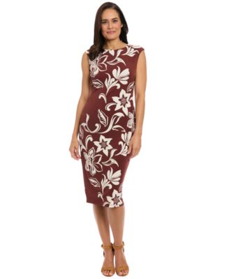 Women's Jersey Placement-Print Midi Dress