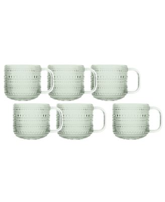 Jupiter Glass Coffee Cups, Set of 6
