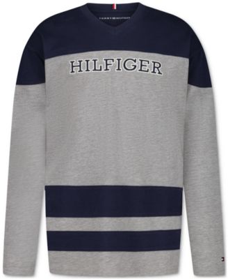 Boys' 8-20 Hockey-Inspired Long-Sleeve V-Neck T-Shirt