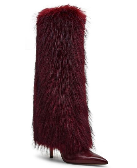 Женские ботинки Steve Madden Icon Knee-High Stiletto Dress Boots, цвет: Бордовый