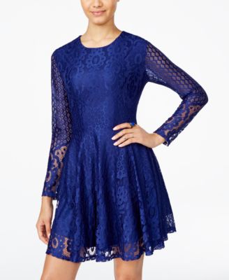 long sleeve lace dress macy's