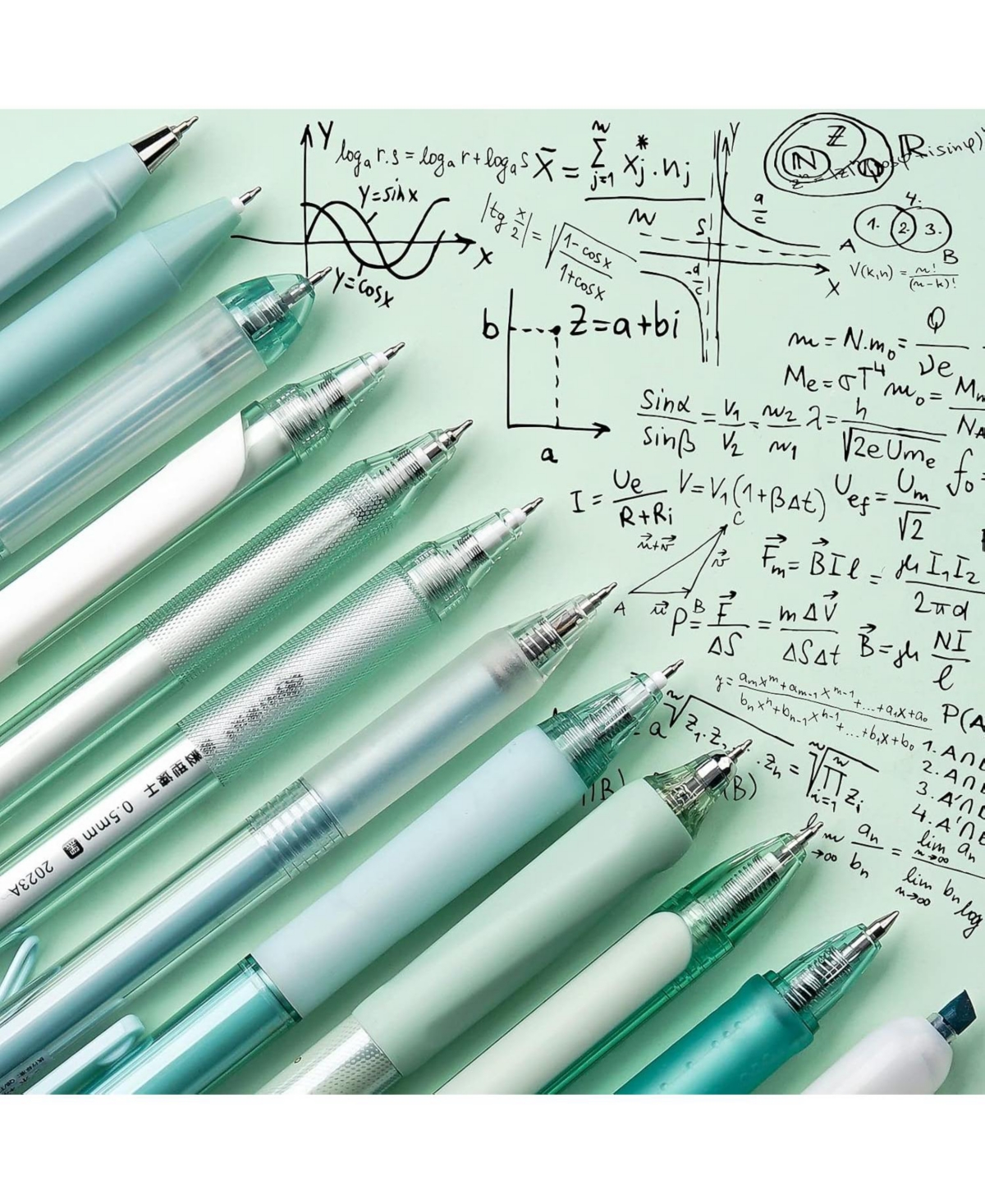 Four Candies Forest Series Gel Pens, 12Pieces Fine Point Smooth Writing and Highlighter Set