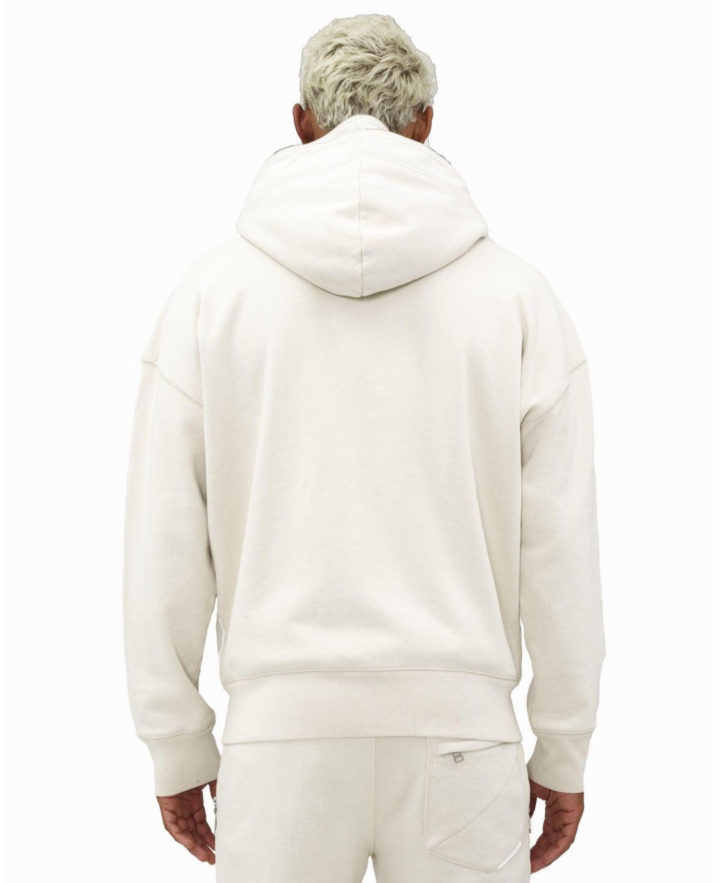 Мужской свитшот Hvman Chosen To Prevail x Cult Full-Zip Double Hood Graphic, цвет: Кремовый — фото 2