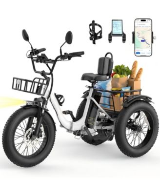 Skeri Electric Tricycle for Adults, 750W(Peak 1350W) Motor Etrike, 20"x4" Folding Fat Tire Electric Trike, 48V13Ah Battery 3-Wheel Electric Bike 20MPH