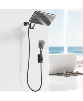 12.2" Rain Shower Head Starry Sky Handheld Dual Waterfall Air-in Tech