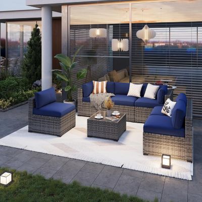 Modular Patio Sofa Set with Optional Fire Pit