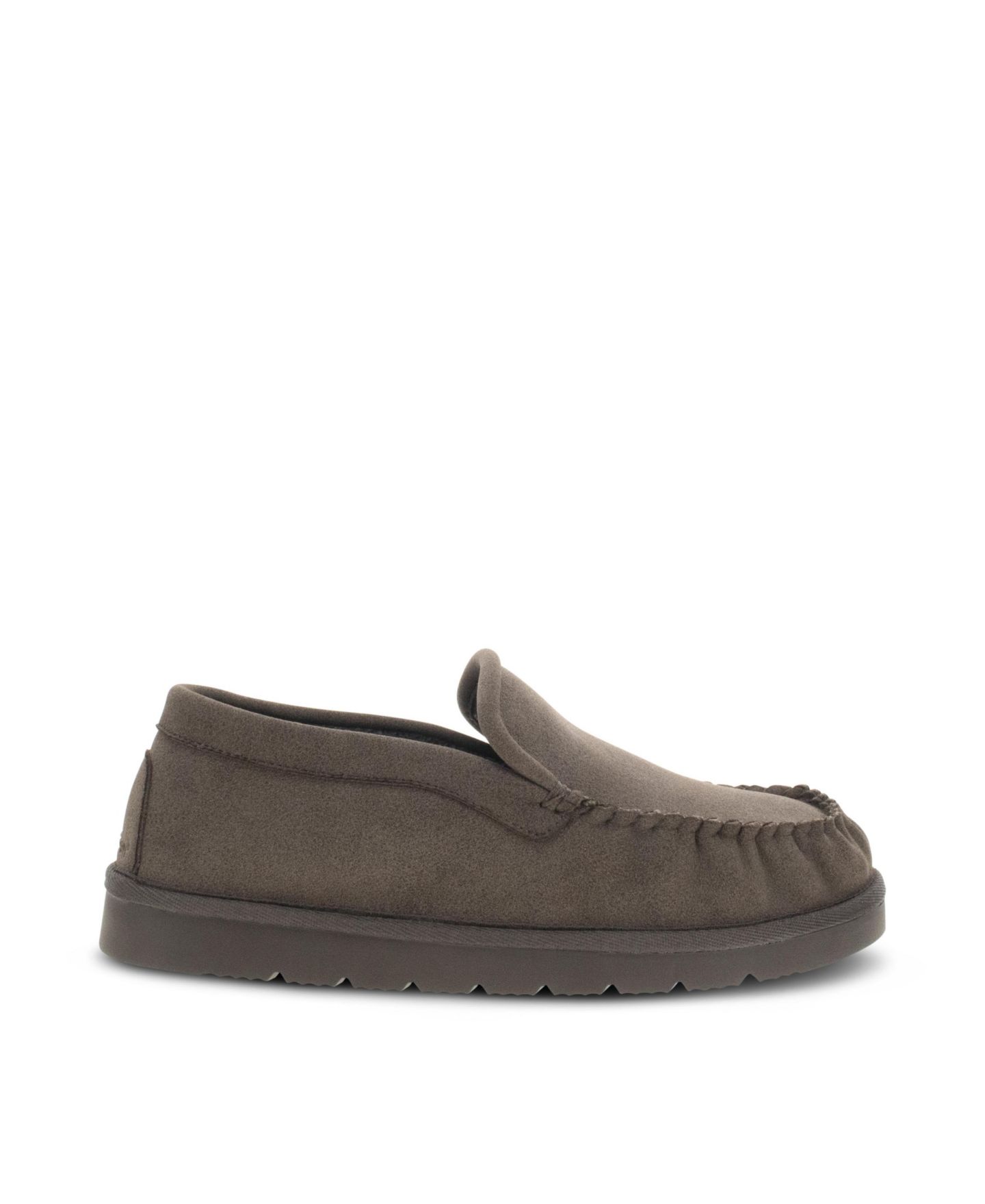 Мужские тапочки Staheekum Curb Memory Foam Moccasin Suede Slippers, цвет: Шоколадный — фото 3