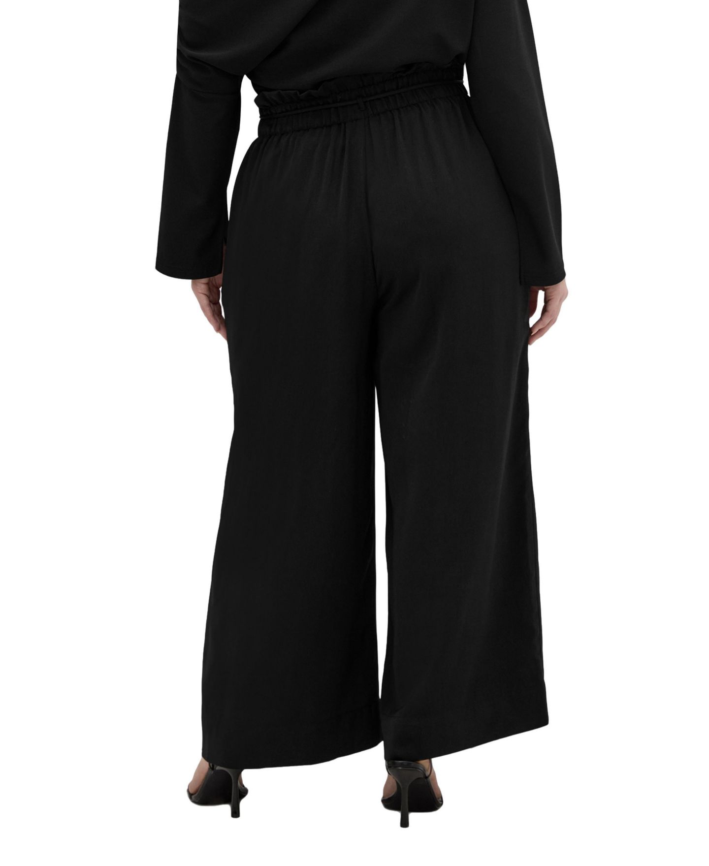 Женские брюки CITY CHIC Plus Size Shania Wide Leg Pant, цвет: Чёрный — фото 2