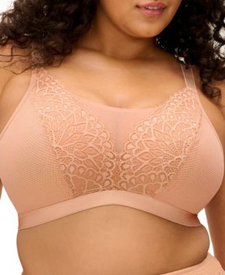 Plus Size Tiernie Wireless Unlined Lace Bralette, EL303317