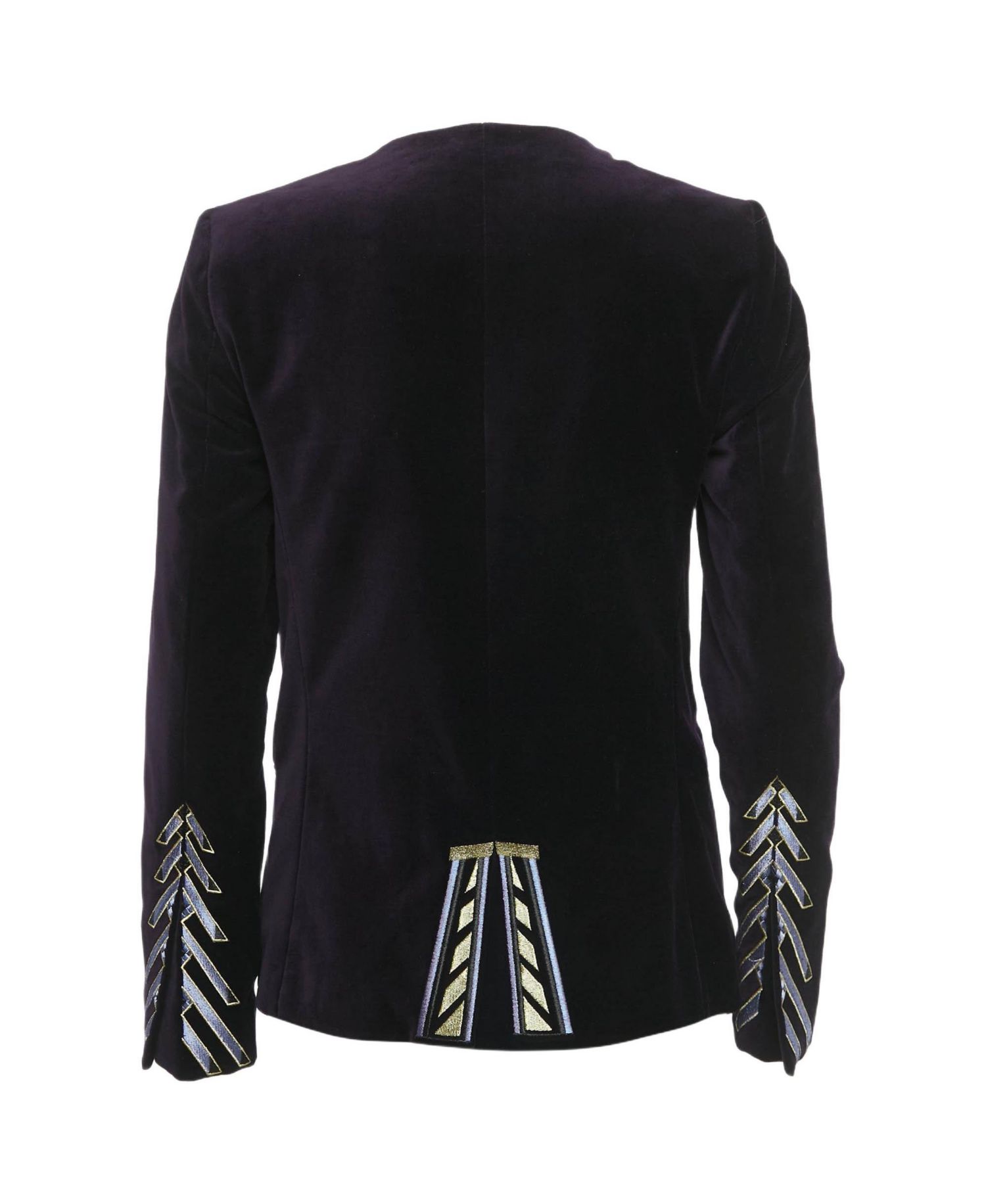 Zadig & Voltaire Women's Vadim Velvet Embroidered Collarless Blazer