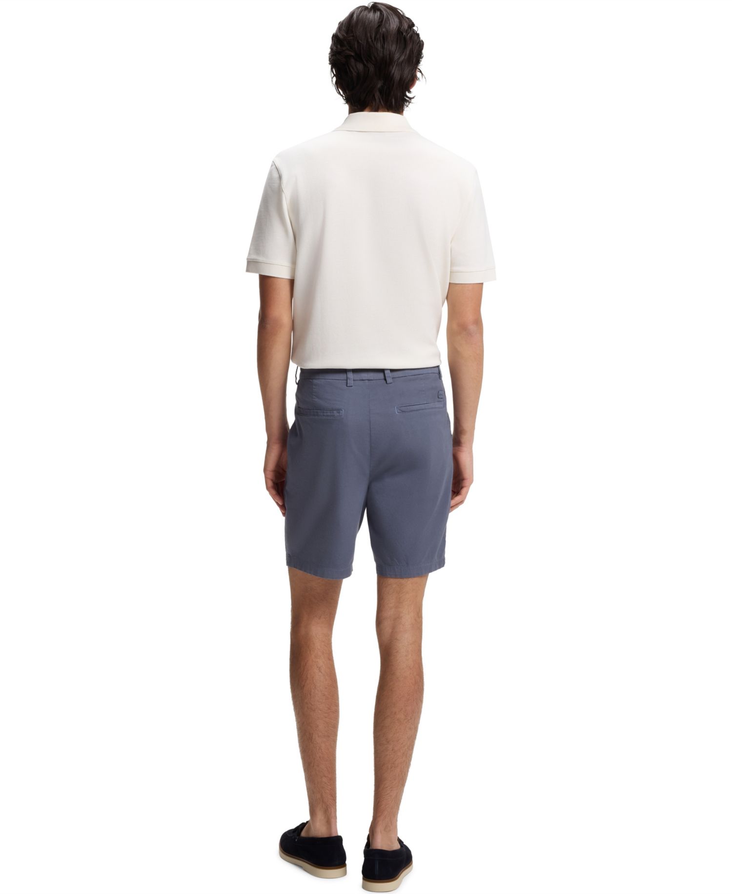 Men's Stretch-Cotton Twill Modern-Fit Shorts, 8" Inseam