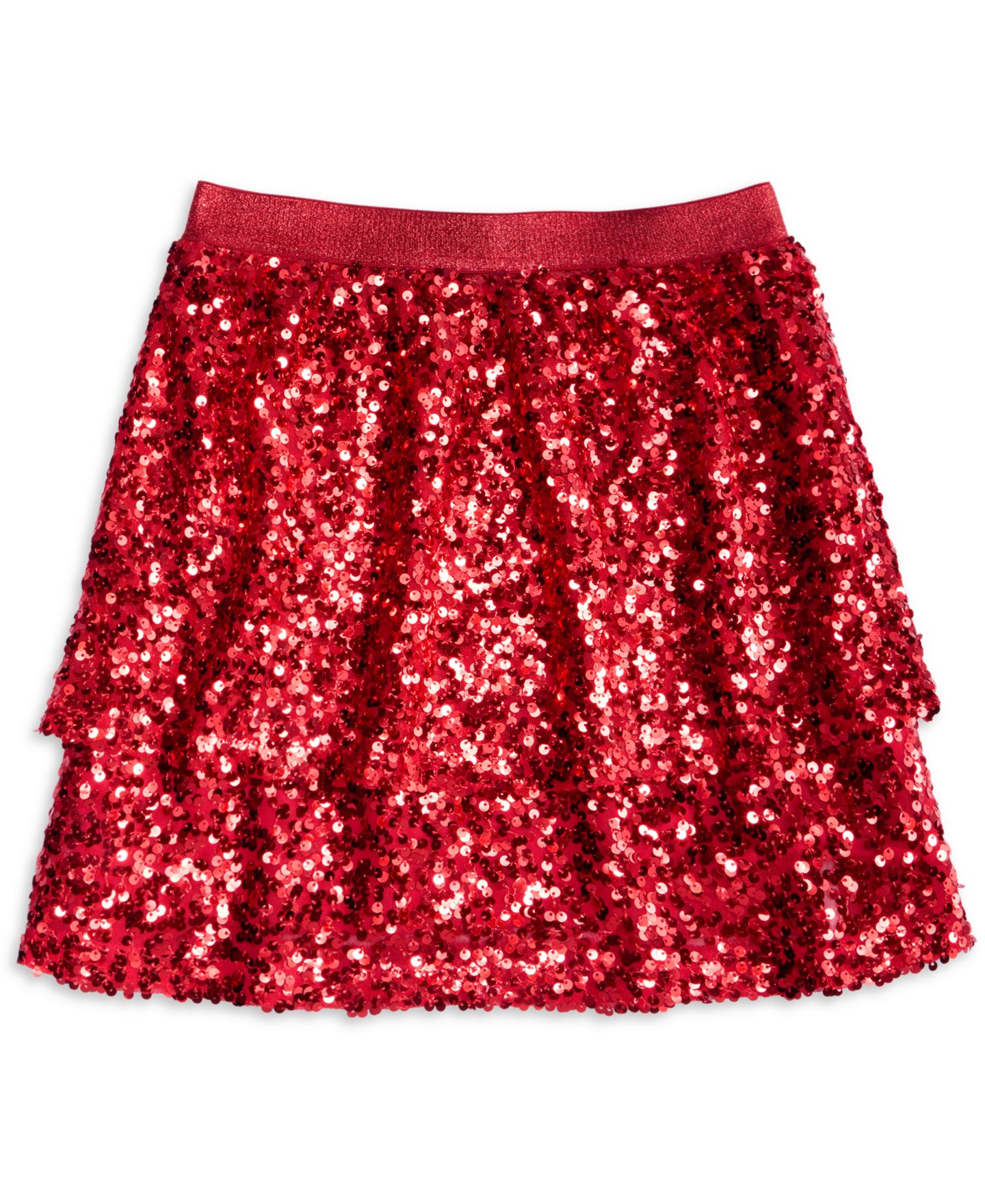 Юбка Epic Threads Sequin Tiered Pull-On для девочек, цвет: Вишнёвый — фото 4