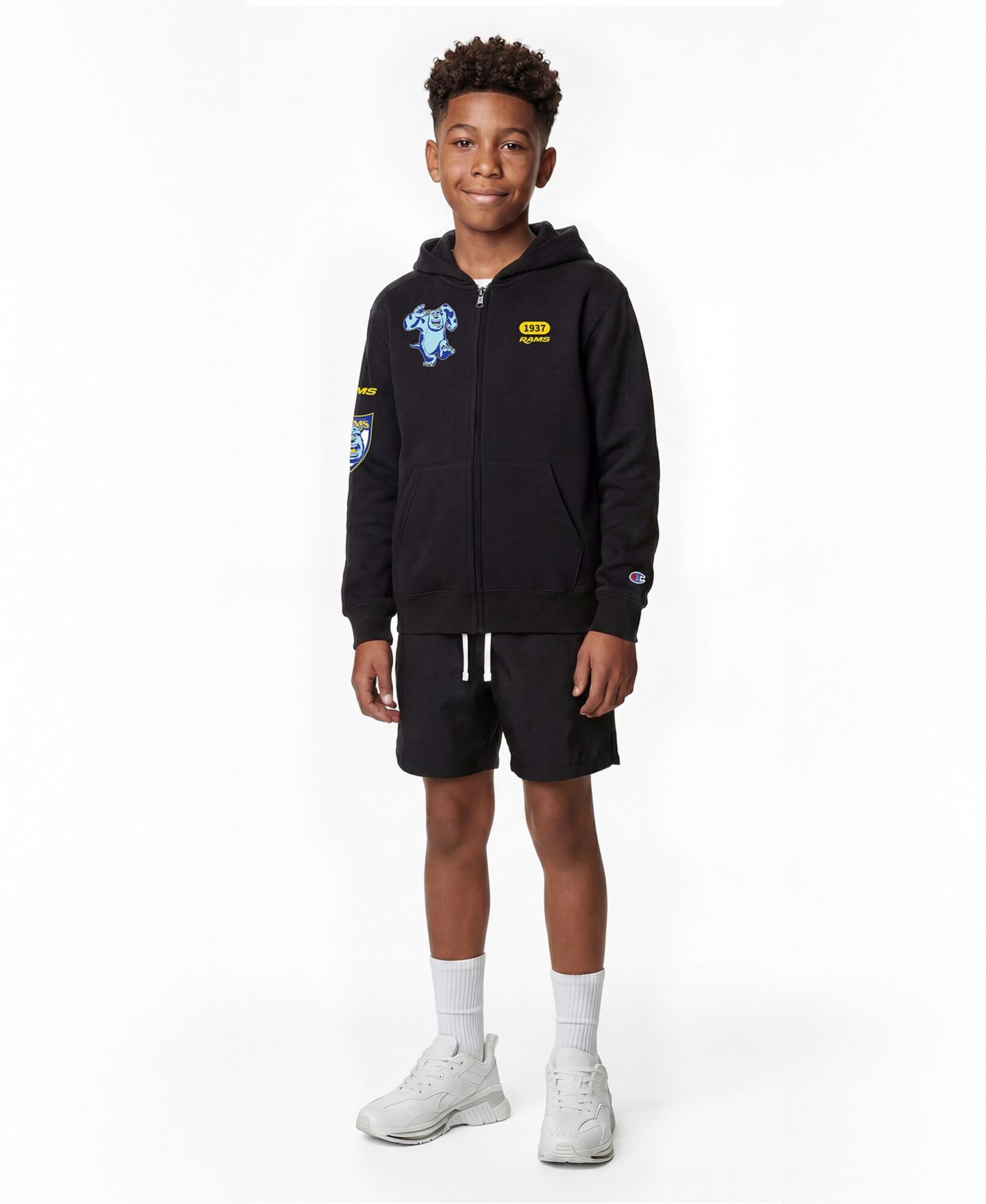Детское худи Champion Black Los Angeles Rams Disney X Champion Full-Zip — фото 4