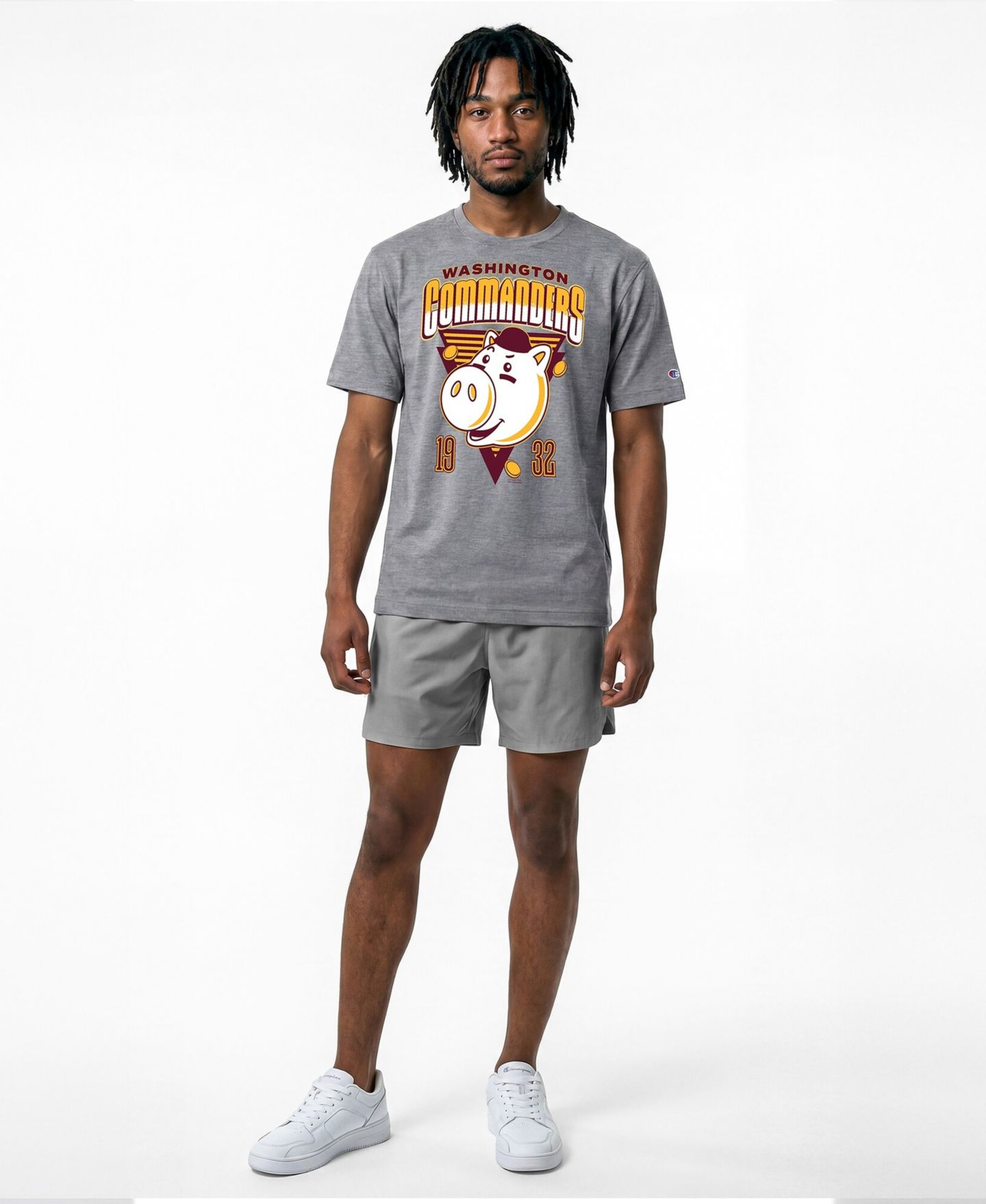 Мужская футболка Champion Gray Washington Commanders Disney X Champion All Star — фото 4