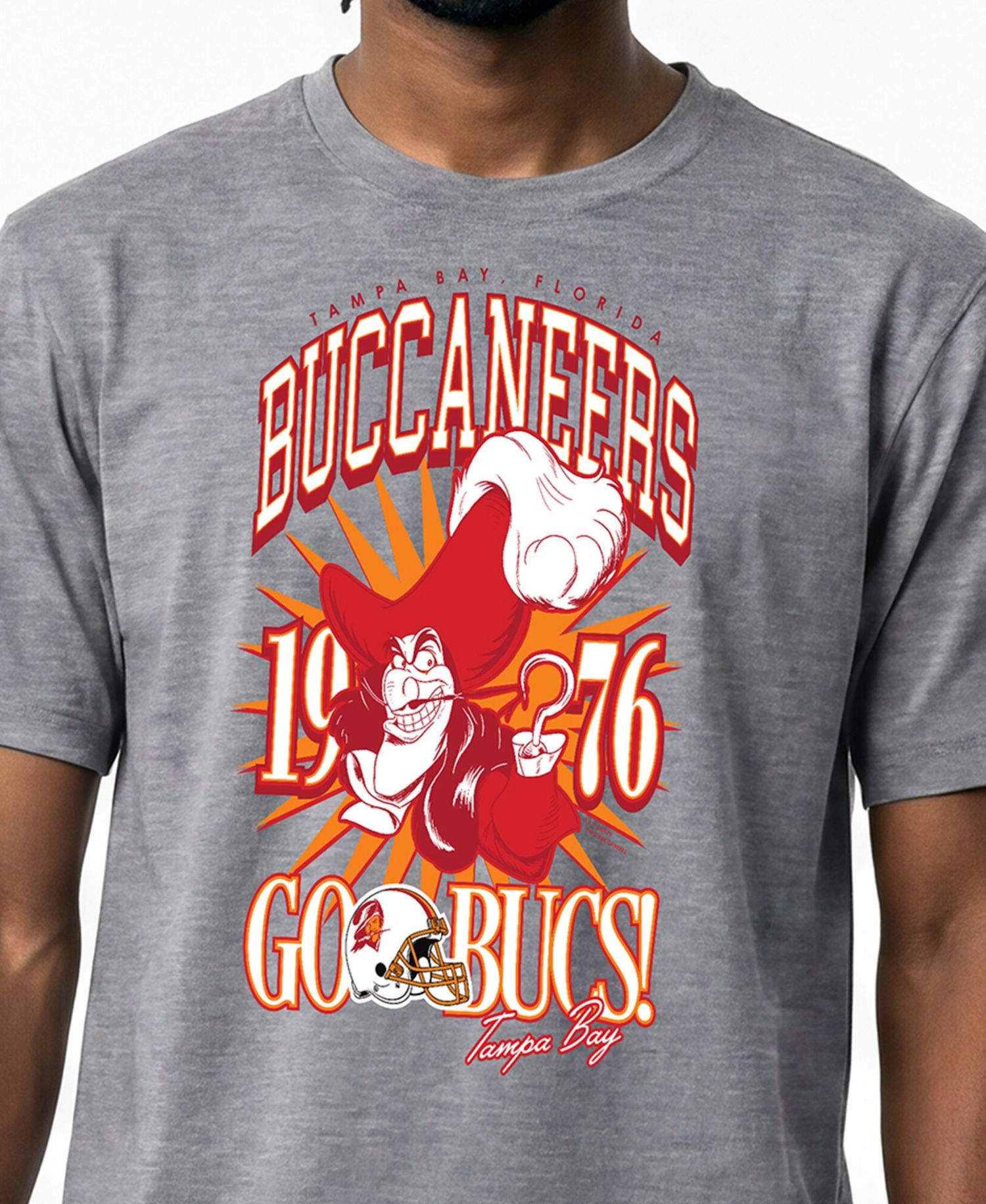 Men's Gray Tampa Bay Buccaneers Disney X Champion All Star T-Shirt