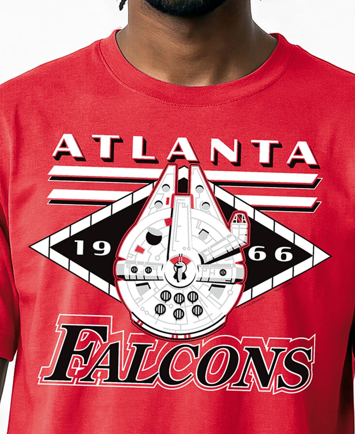 Мужская футболка Champion Red Atlanta Falcons Disney X Champion All Star — фото 4