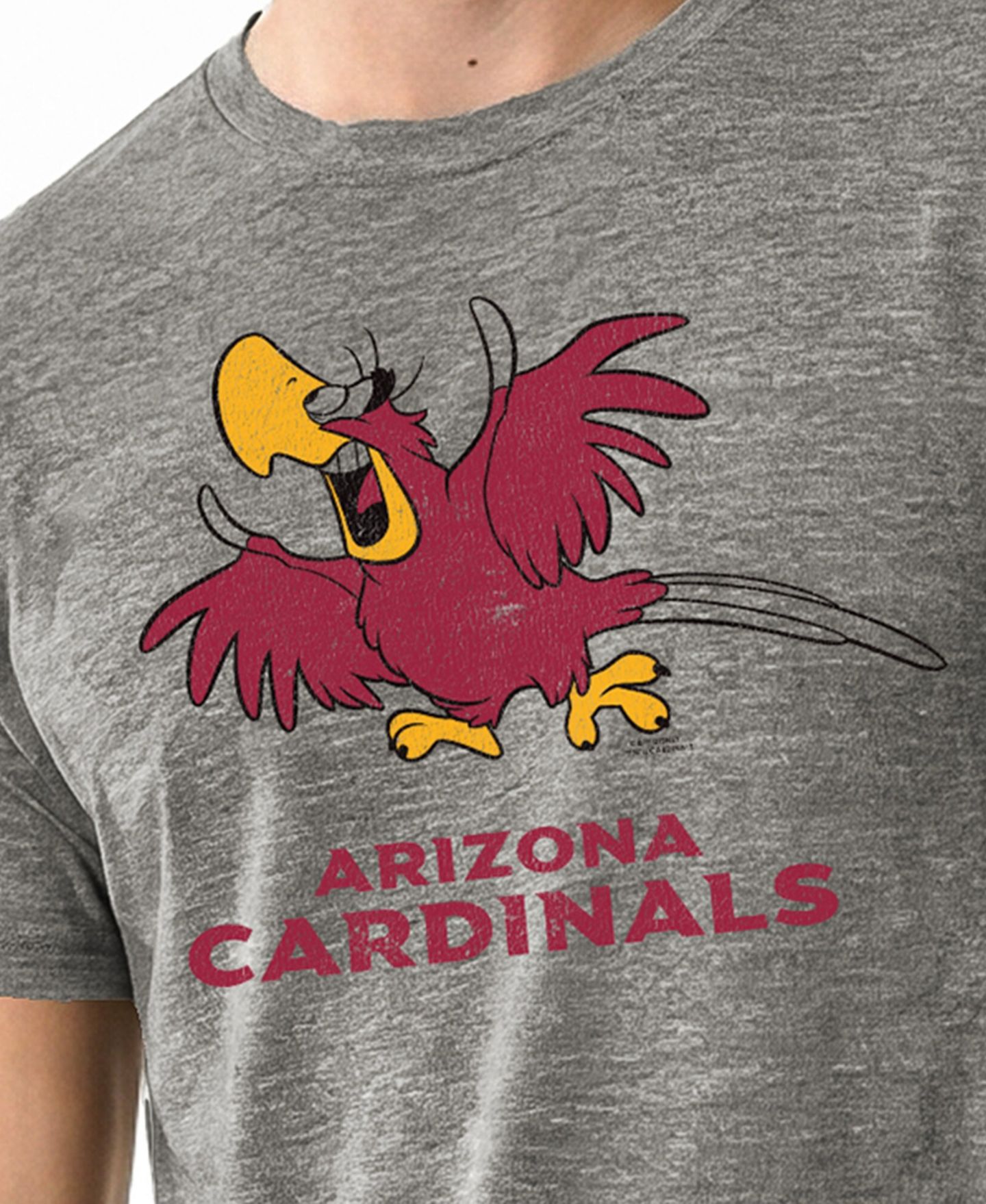 Мужская футболка Champion Gray Arizona Cardinals Disney X Champion Tri-Blend — фото 2