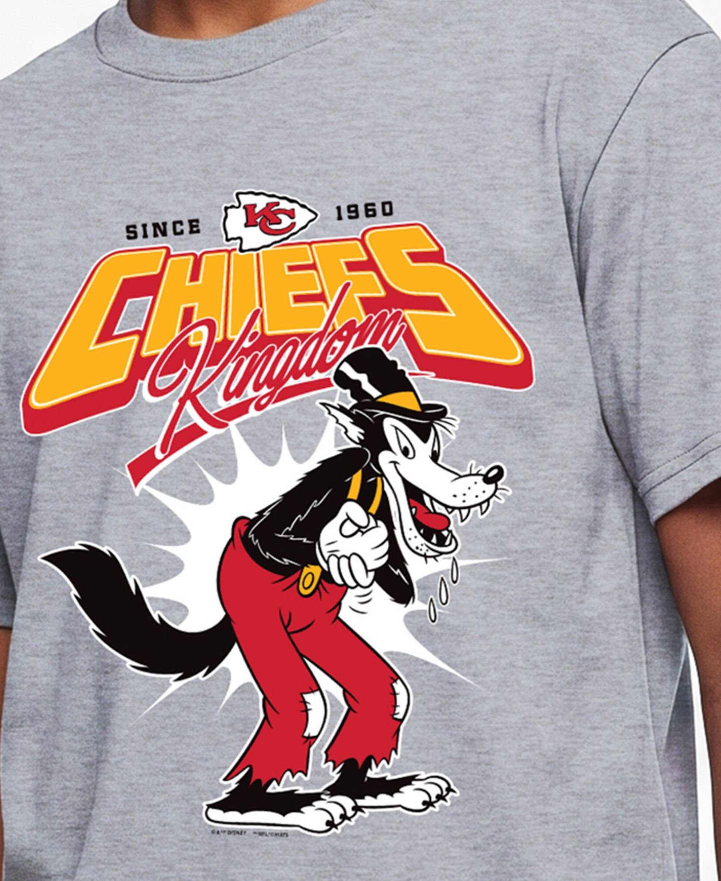 Детская футболка Champion Heather Gray Kansas City Chiefs Disney X Champion — фото 2