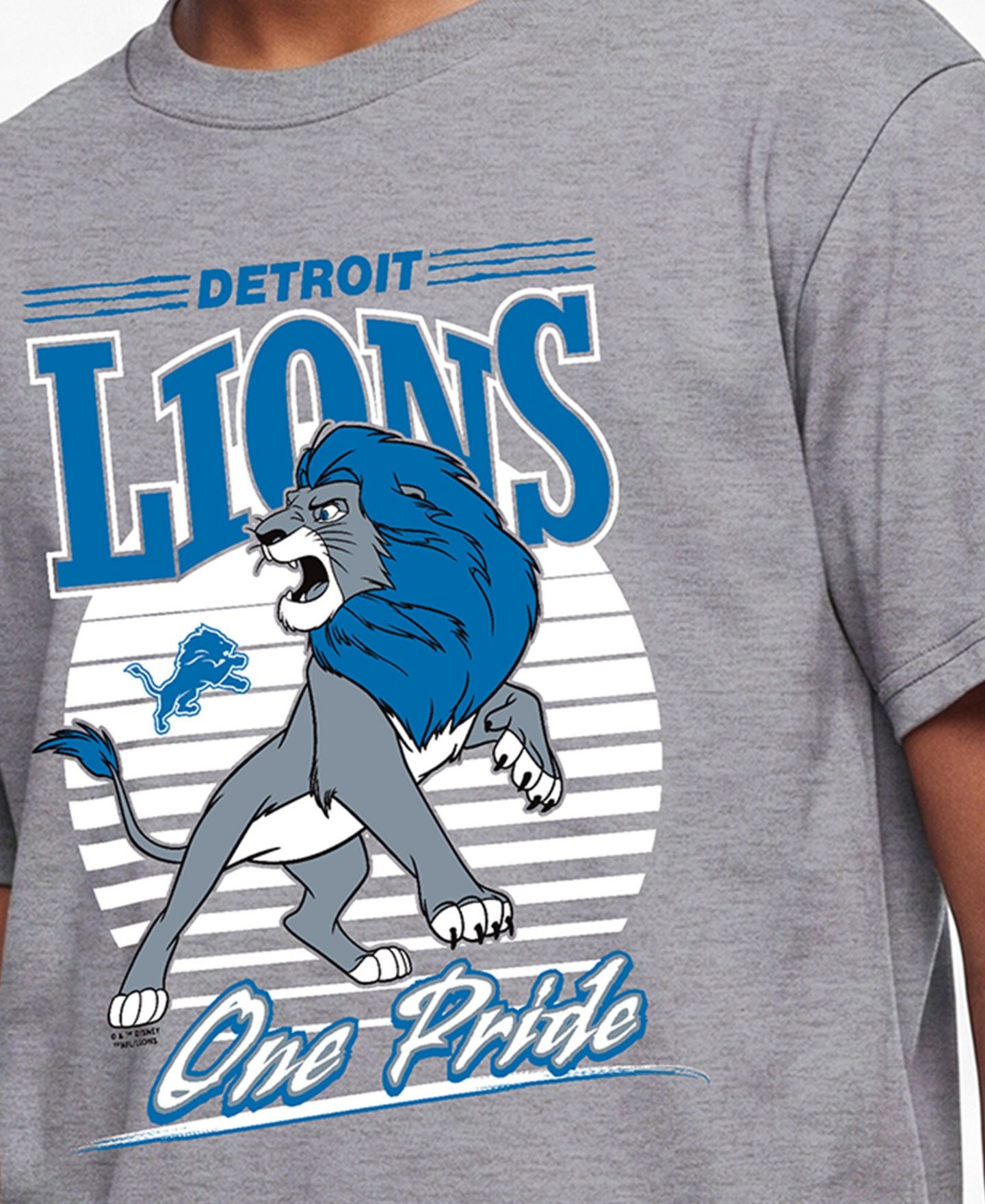 Детская футболка Champion Heather Gray Detroit Lions Disney X Champion — фото 2