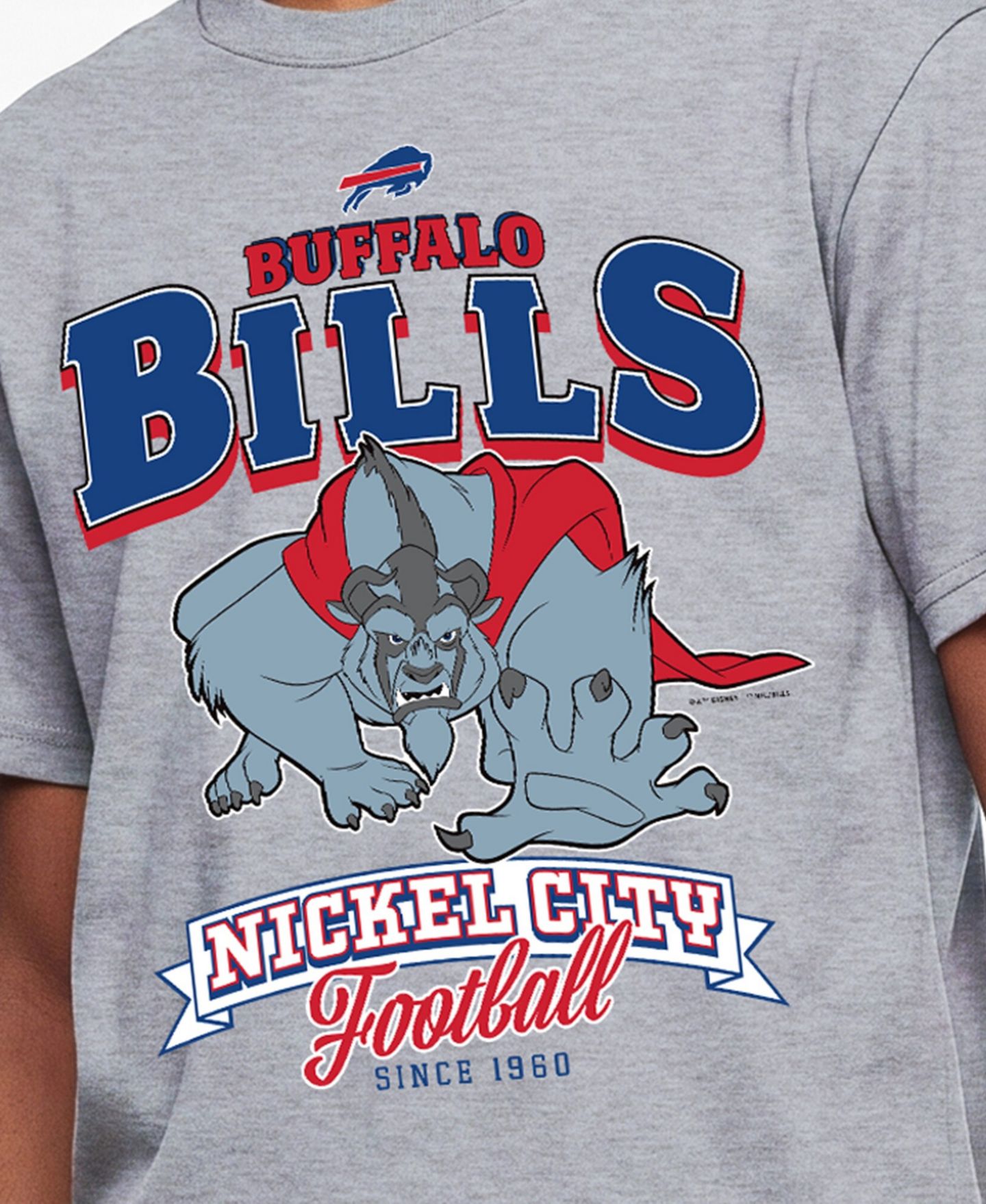 Детская футболка Champion Heather Gray Buffalo Bills Disney X Champion — фото 2