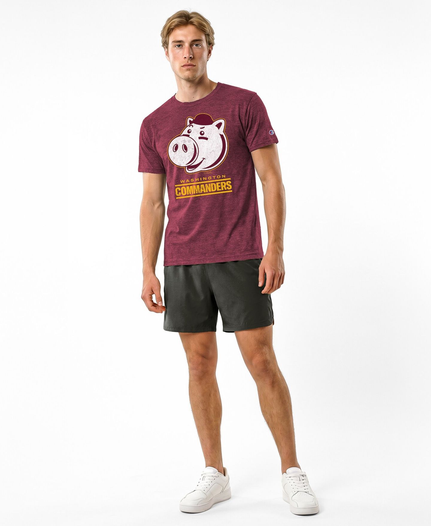 Мужская футболка Champion Burgundy Washington Commanders Disney X Champion Tri-Blend — фото 4