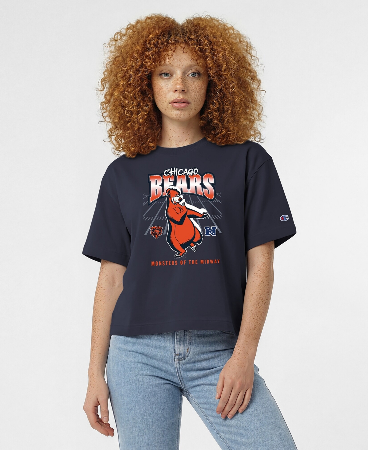 Champion Women's Athletic Navy Chicago Bears Disney X All Star T-Shirt