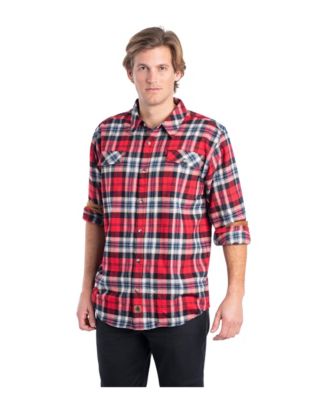 Men's Big & Tall Plaid Stretch Long-Sleeve Button-Down Shirt