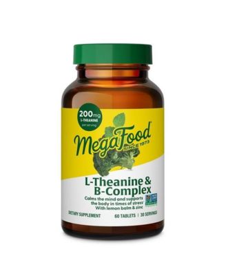 L-Theanine and Vitamin B Complex 200mg Methyl B12 Folate Zinc Lemon Balm 60 Ct