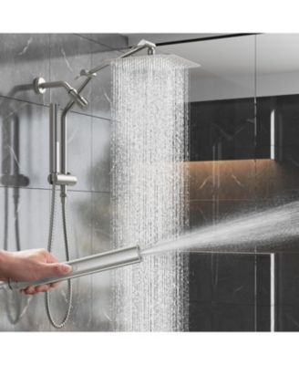 10" Luxurio Rain Shower Head Handheld Spray Dual Showerhead