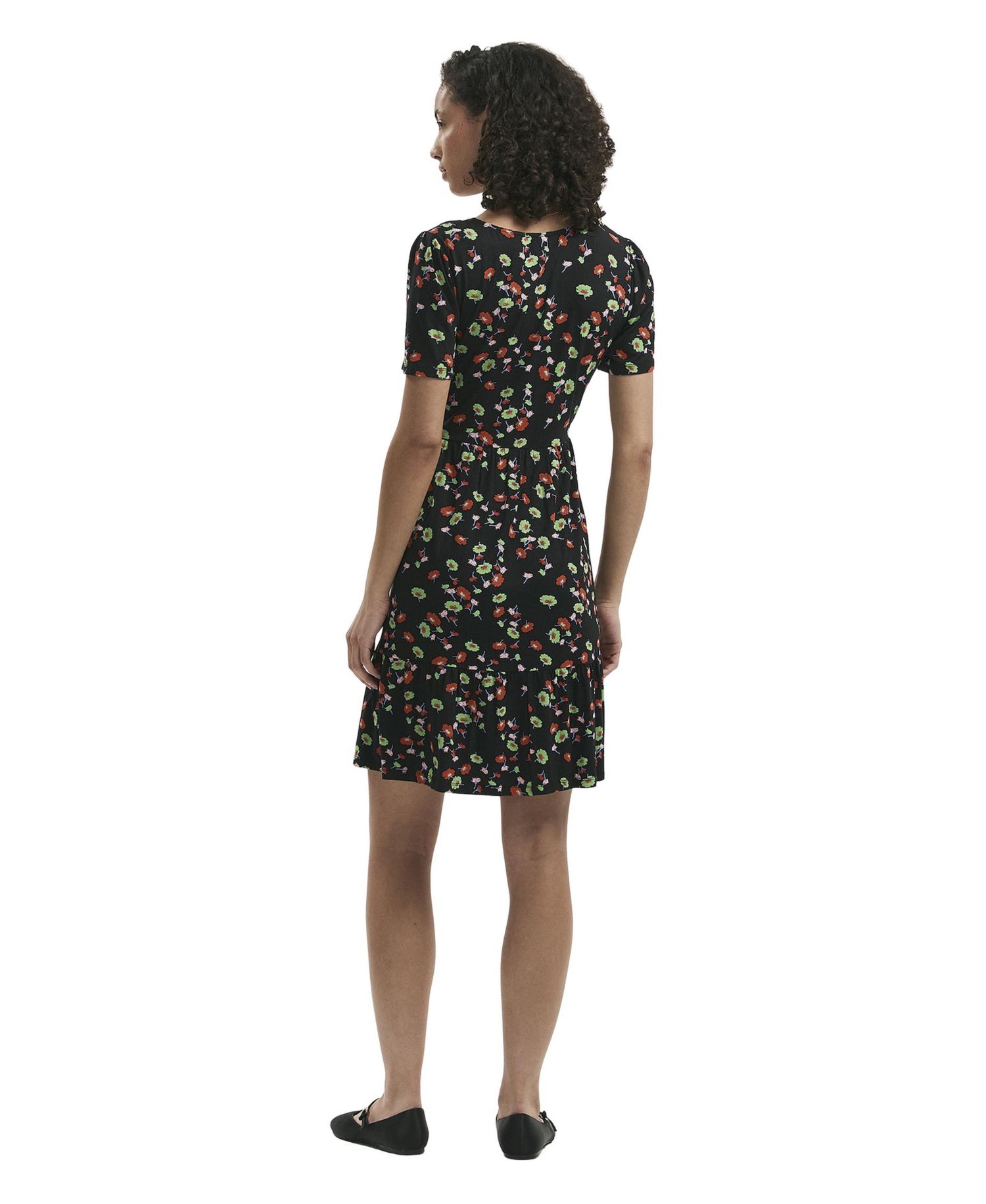 Women's Misha Floral-Print Tiered Short-Sleeve Dress