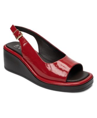 Forever and Always Shoes Women's Orlena Leather Platform Wedge Sandal